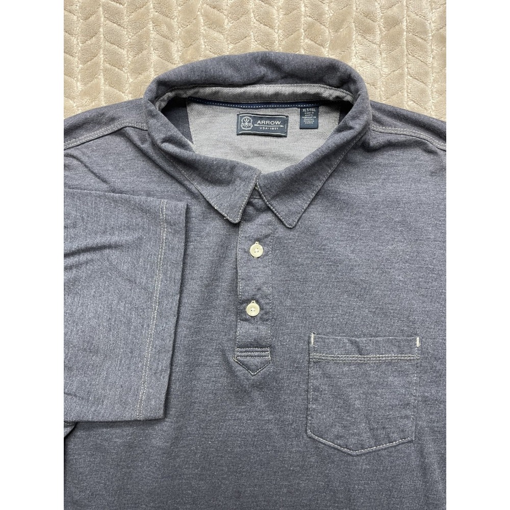 Arrow Polo Shirt Mens XLT‎ Gray